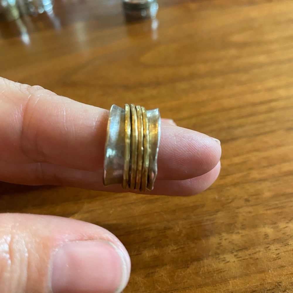 Silpada silver and brass ring size 6.5